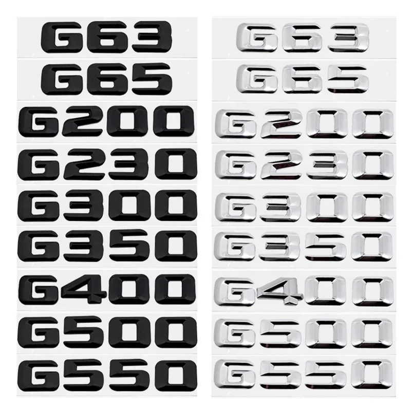 ABS 3D Letter Car Sticker Modified Tail Trunk Emblem Badge for Mercedes Benz G Class G63 G65 G200 G230 G300 G350 G400 G500 G550
