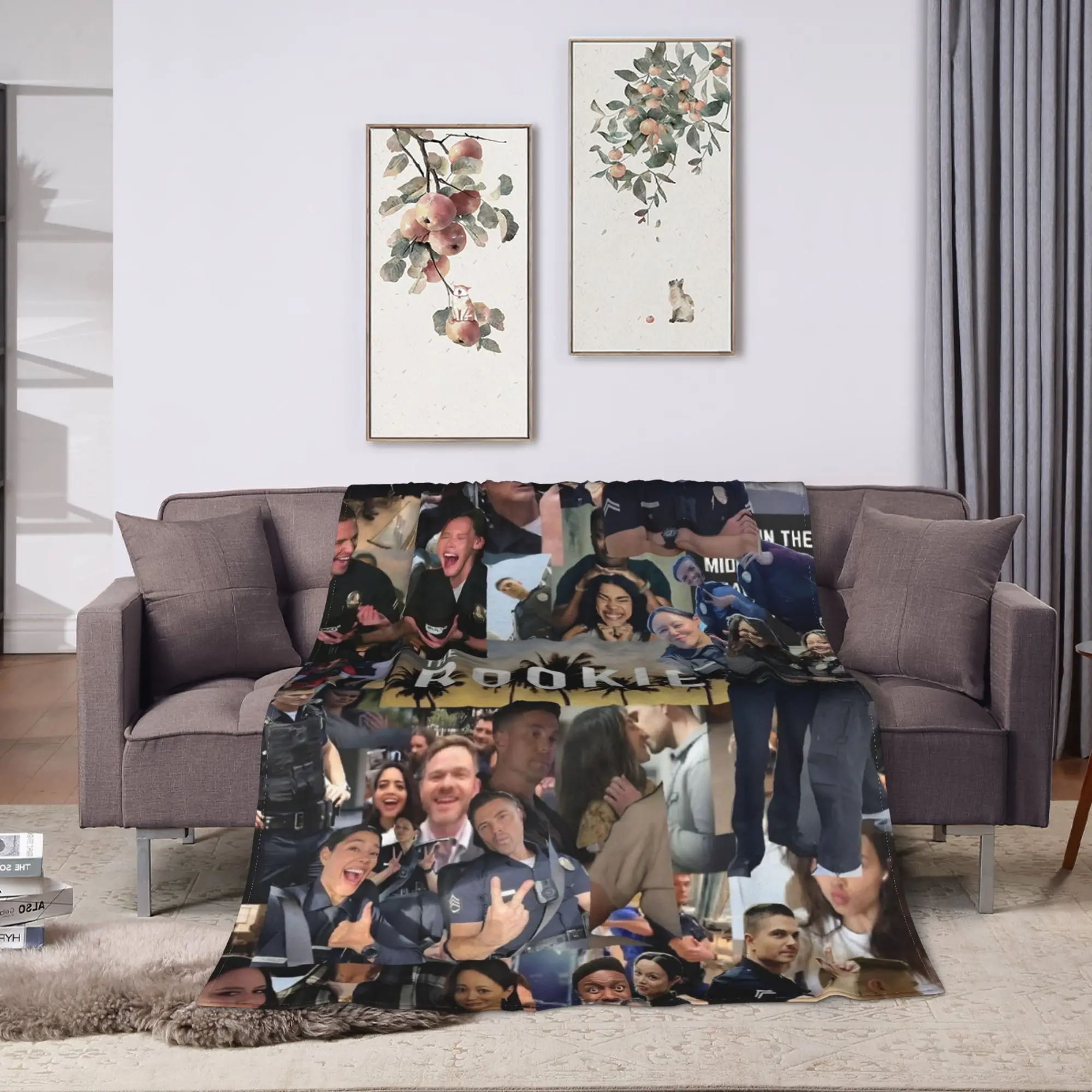 Limited The Rookie Flannel Blanket  Soft Warm Throw Blanket for Couch Chair Airplane Travel Fluffy Bedspread Sofa Bed Cover