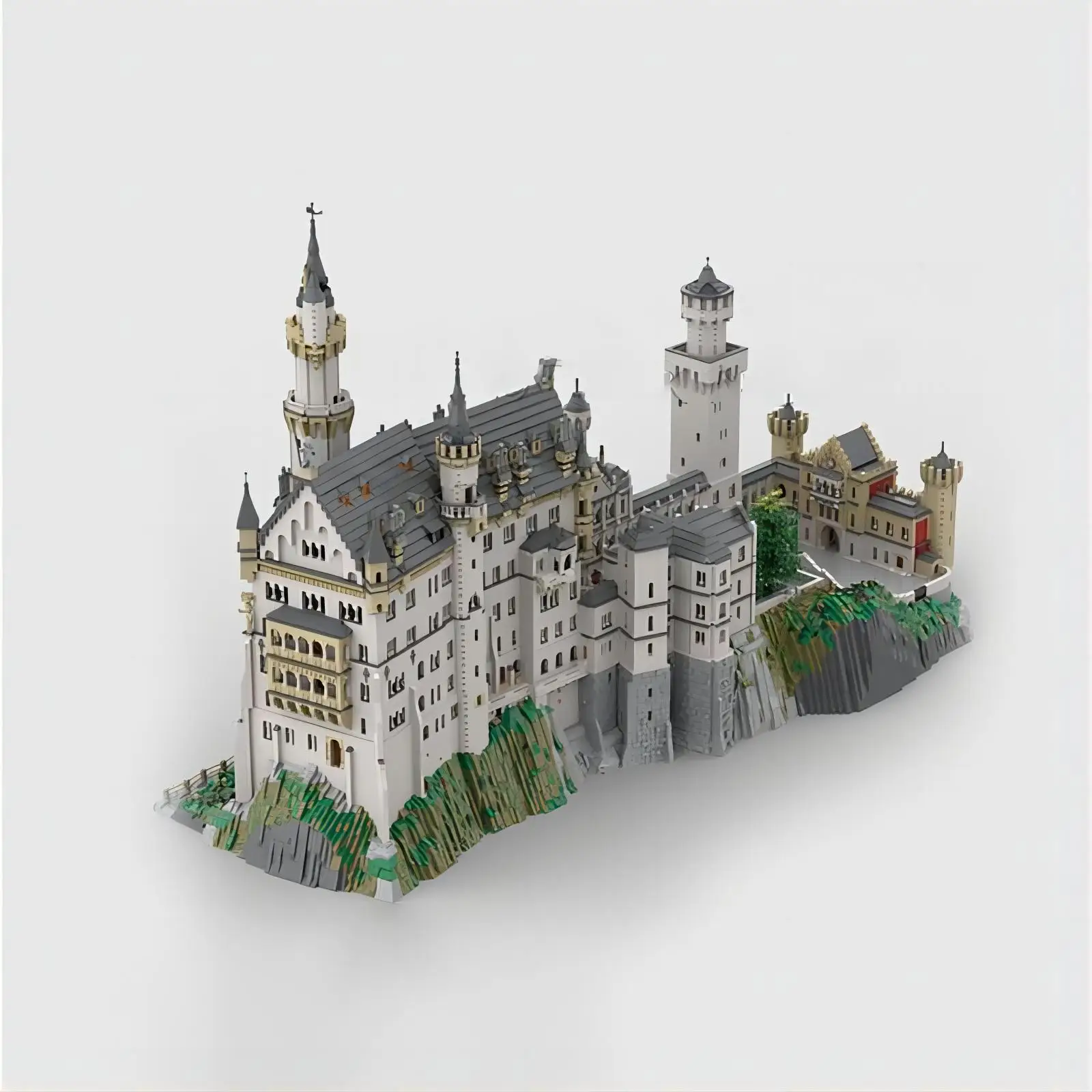 high difficulty MOC 57400PCS+ Famous Architecture City Model Neuschwanstein Castle Building Blocks DIY Toys Brick Birthday Gifts