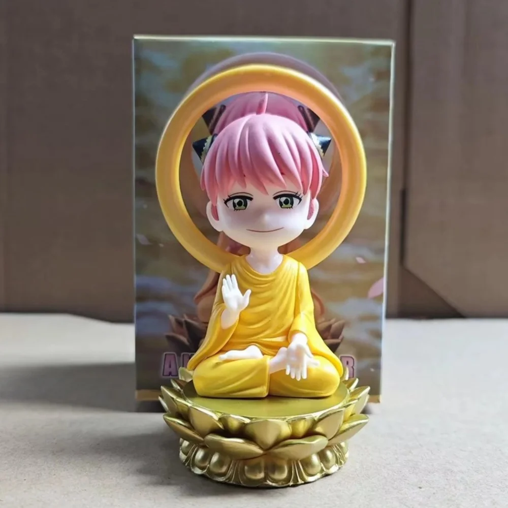 

Anime Character Spy × Family Figurine, Nanwu Buddha Aniya Cosplay Figurine Model Desktop Ornament
