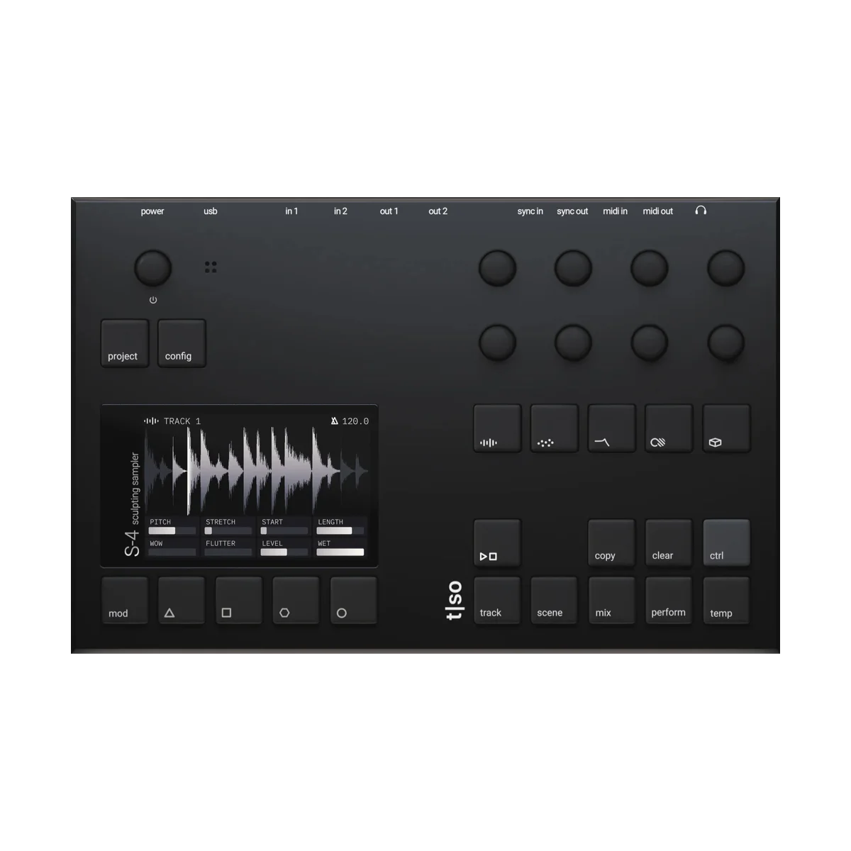 Spot Torso S-4 Particle Synthesizer Polyphonic Sampling Editing Effects Tape Machine Loop T-1 Sequencer