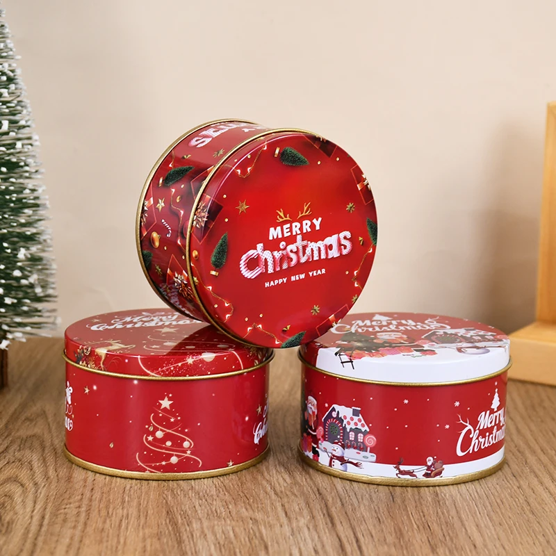 Weihnachten Eisen Box Candy Box Mit Deckel Weihnachten Metall Verzinnung Dose Für Weihnachten Party Decor Schokolade Cookies Snacks Geschenk Lagerung Box