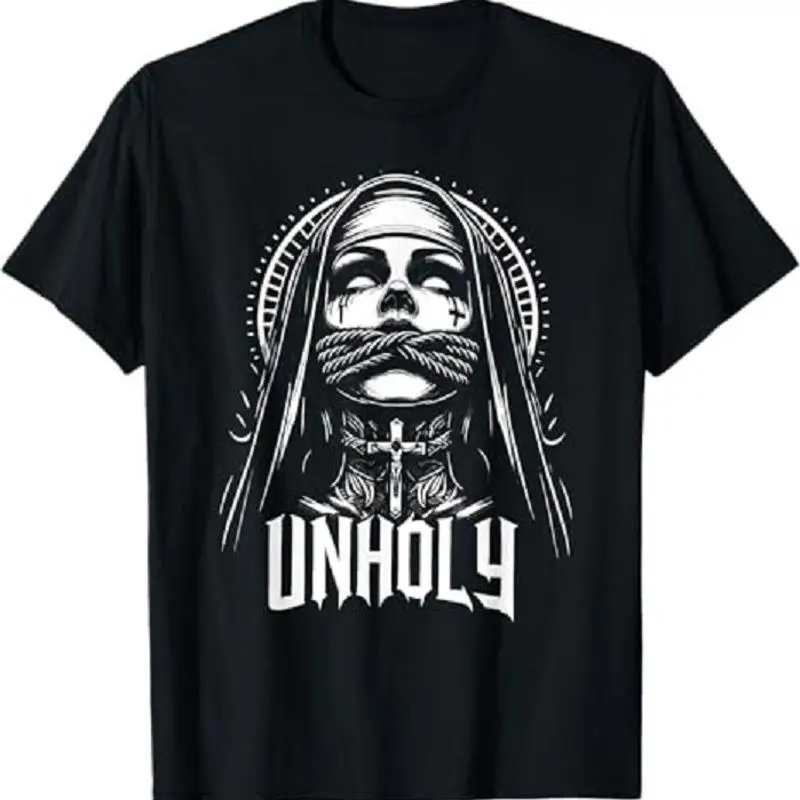 U n h 0 l y نون مطبوعة الرجال U n h 0 l y نون تي شيرت