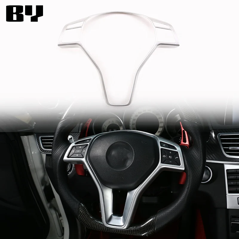 For Mercedes Benz A B C E GlA GLK Class W176 W246 W204 W207 W218 W212 Car Steering Wheel Decorative Frame Trim  Accessories