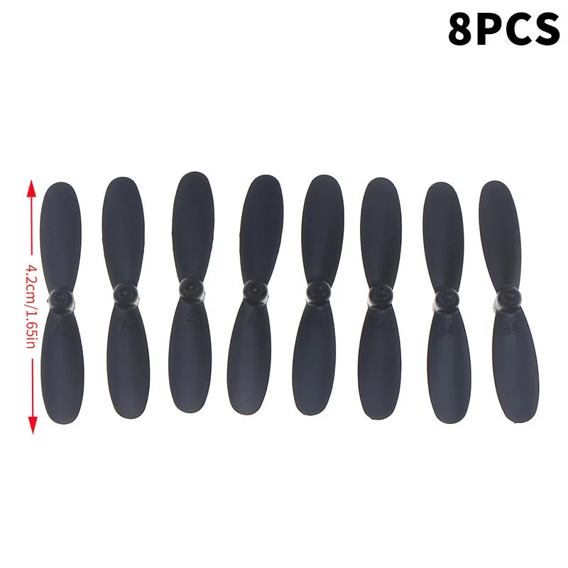 8Pcs 42mm Props For 4D RC Spare Parts V8 Mini Toy R/C Mini Drone Quadcopter Propeller Parts Kit