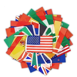Aerlxemrbrae-banderines de la Copa de países de Europa, banderas de cuerda nacional, banderines, evento de fútbol, decoración de fiesta, 24 piezas