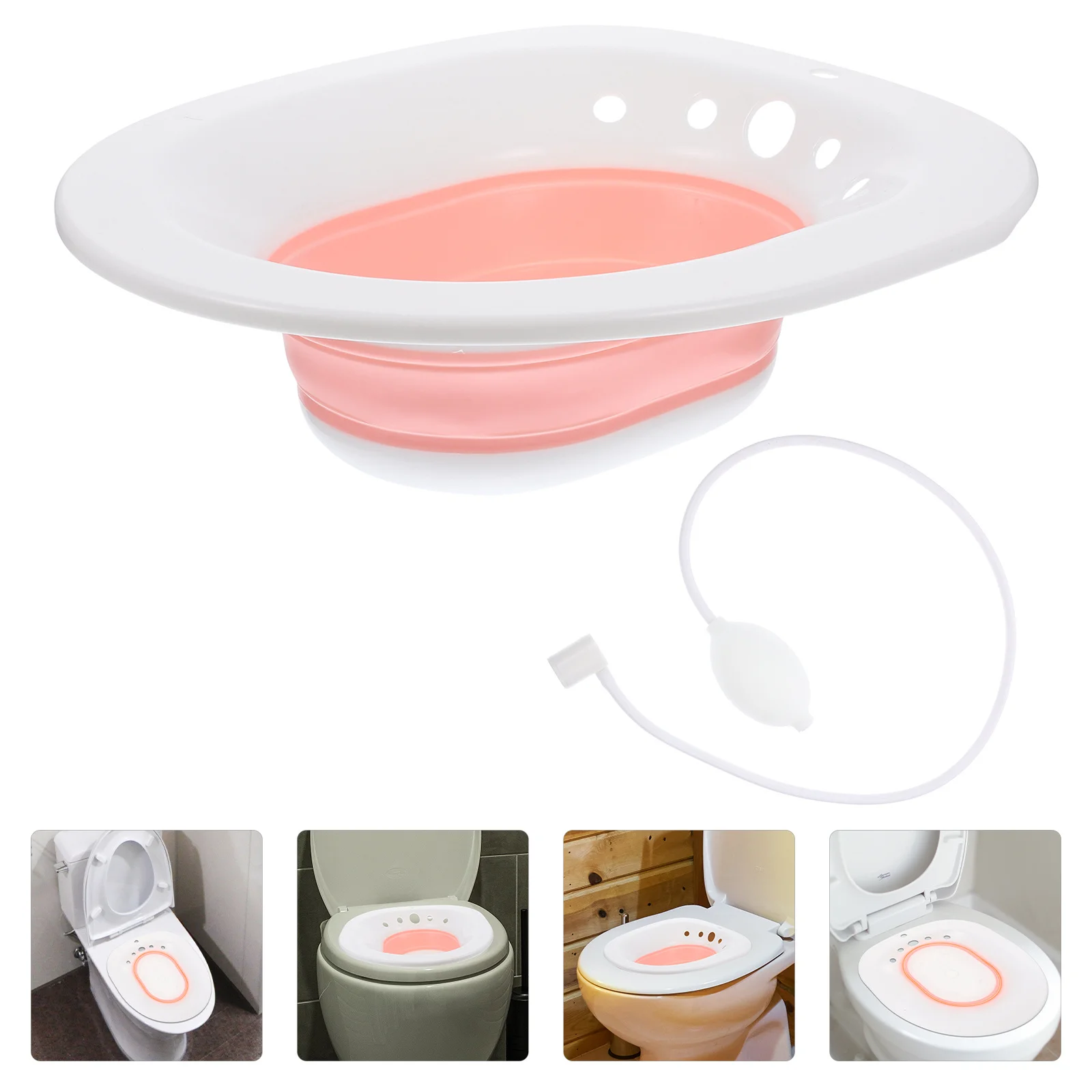 1 conjunto de bacia de banho de assento plástico pós-parto cuidados lavatório engrossado reutilizável resistente a altas temperaturas borda lisa feminino privado