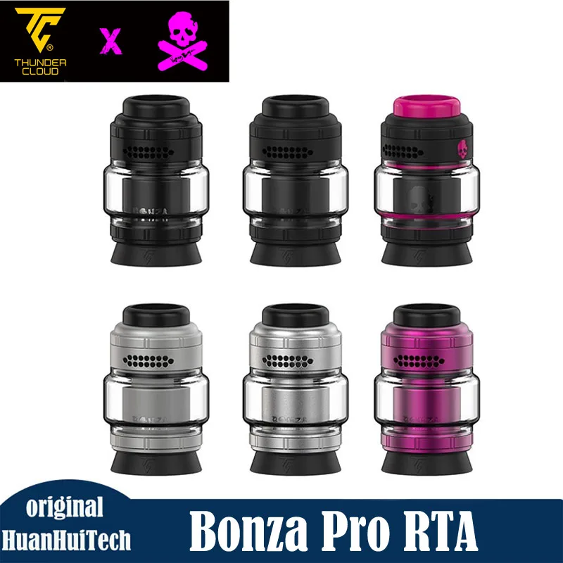 

Origina Thunder Cloud X Vaping Bogan Bonza Pro RTA 26mm Diameter 4ml/6ml Glass tank Top Fill 510 Thread DIY vape atomizer