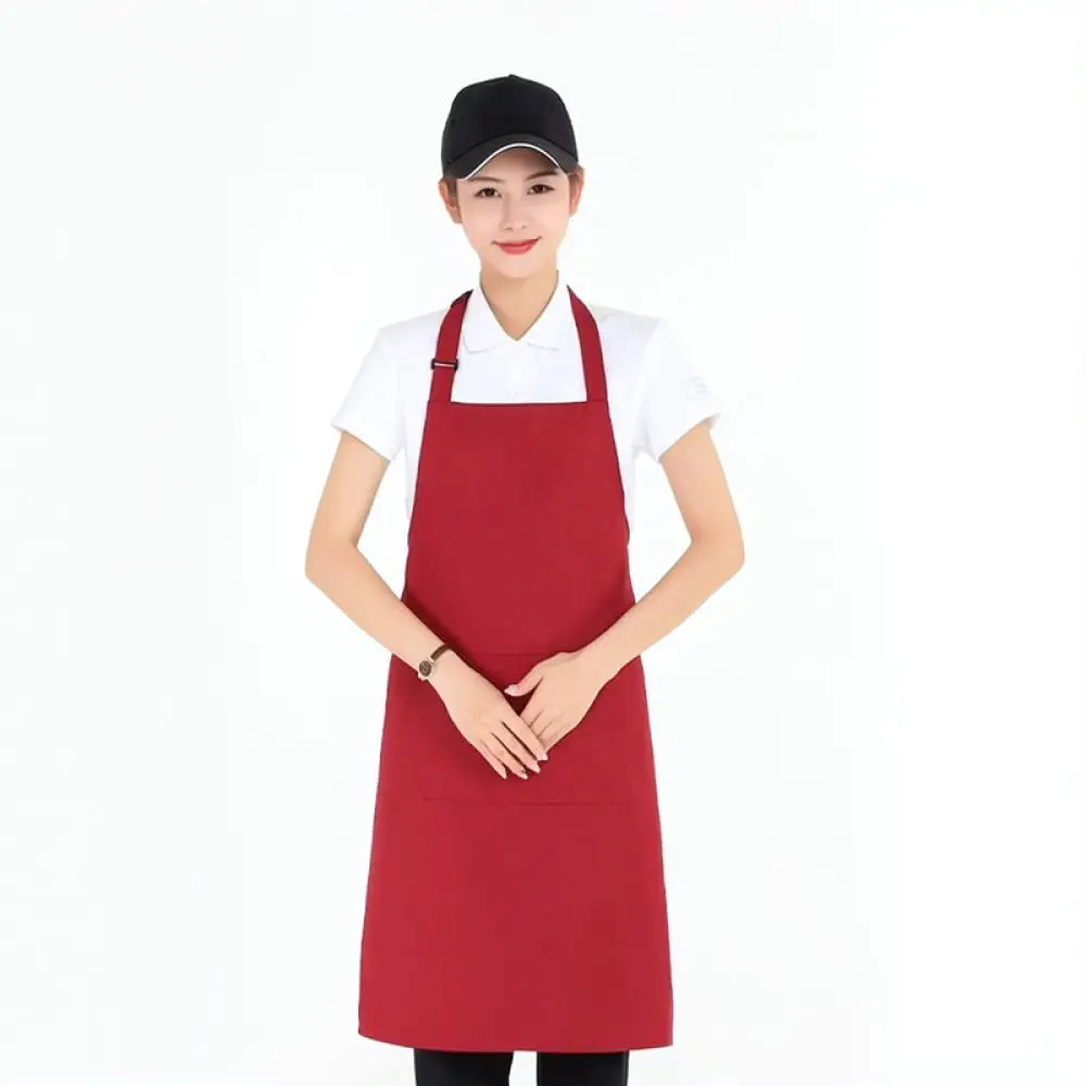 Professional Waterproof Kitchen Apron Chef Uniform Bib For Restaurant Waiter Cooking Service Work Wear Durable Textile