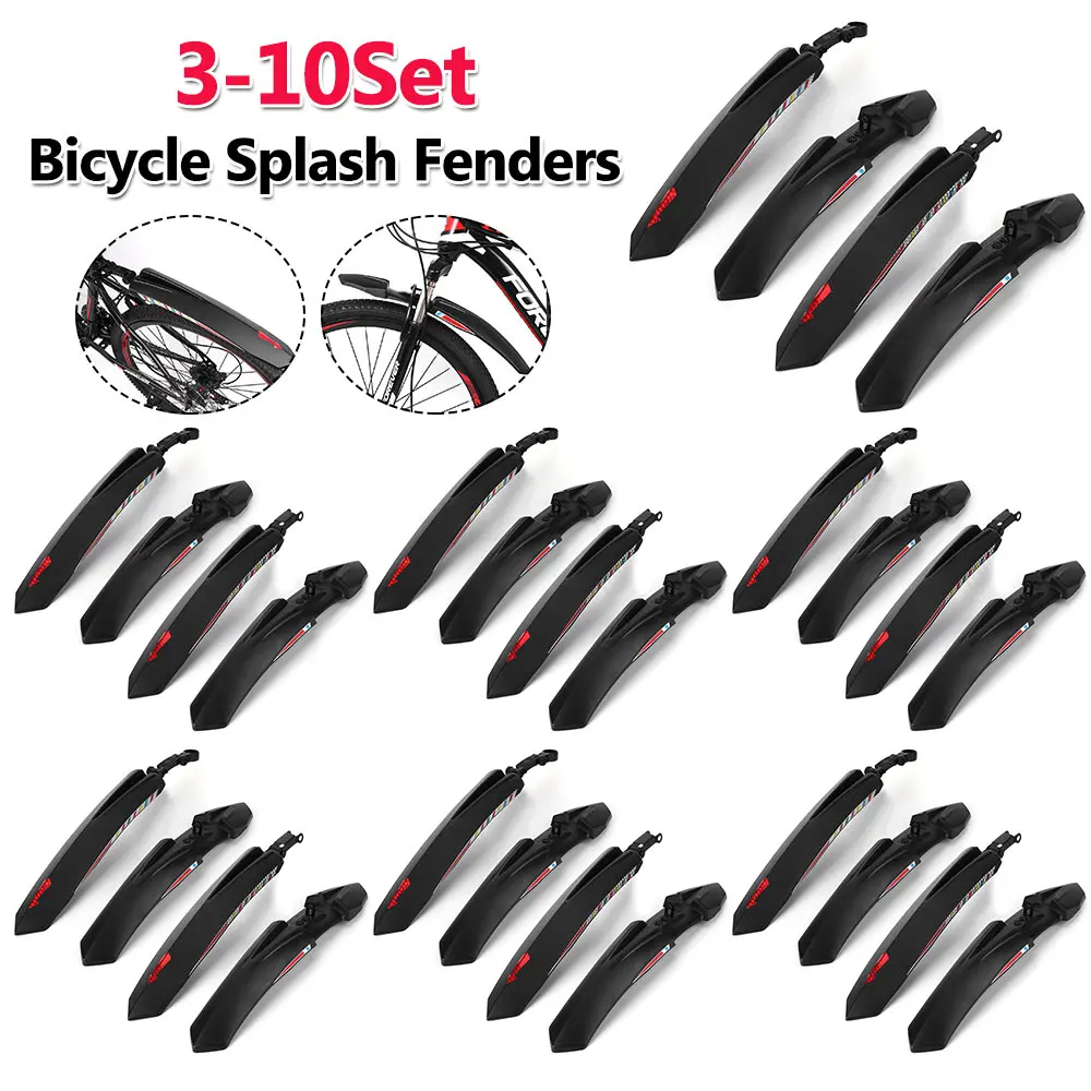 6-20pcs Bicycle Splash Fenders with Reflective Stickers Bike Mudguard Universal Mud Flaps Bike Splash Guard Cycling Accessories