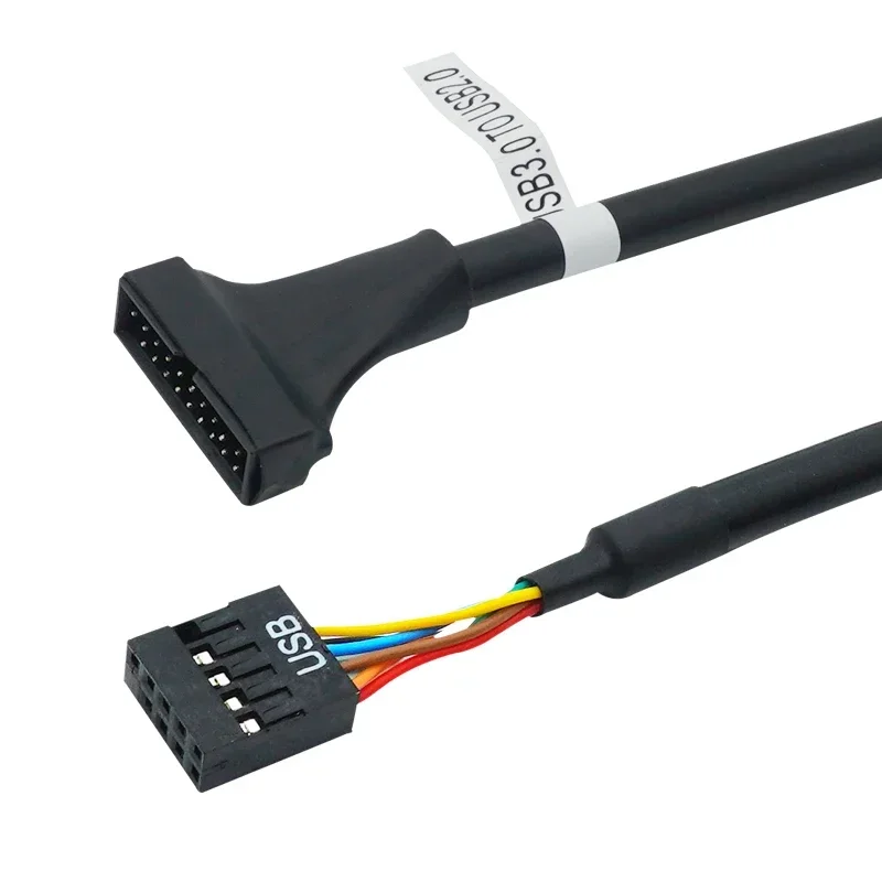 1pc Motherboard Header Adapter Cord 19/20 Pin Usb 3.0 Female To 9 Pin Usb 2.0 Male Cable Converter Cd-Rom Floppy Drive Panel