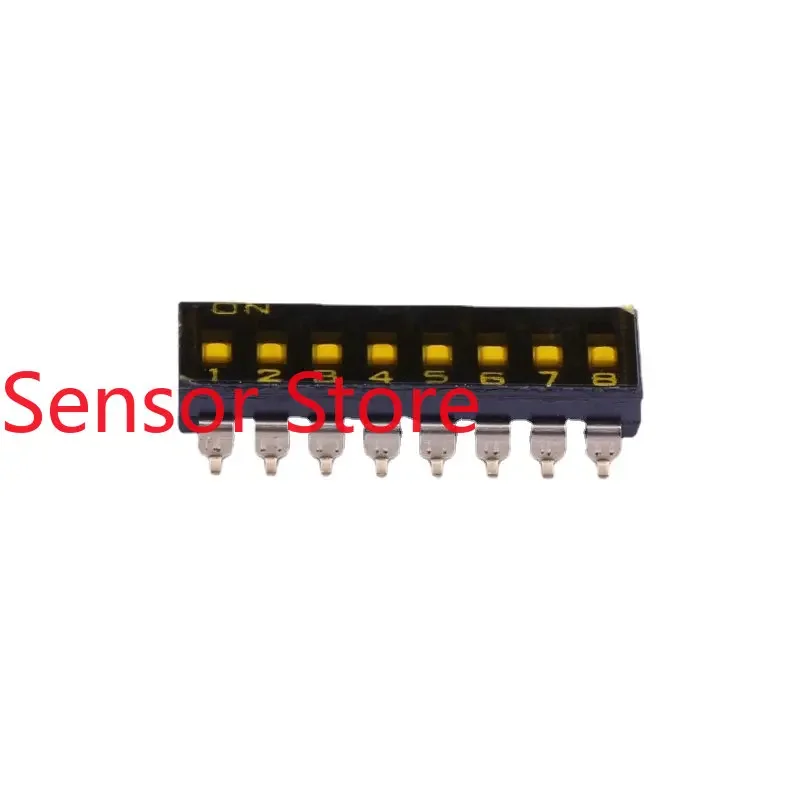 

10PCS DIP Patch Dip Switch 8 8P Tape Film High Temperature 2.54mm Flat Dial.