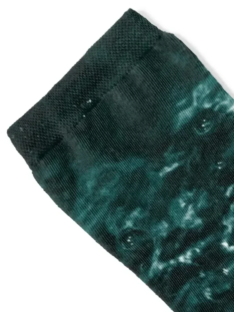 Dark Night Teal Ocean Dream #1 #water #decor #art Socks valentine gift ideas Crossfit Woman Socks Men's