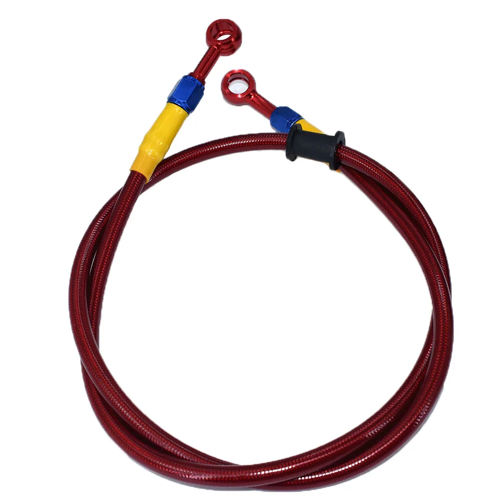 500mm 600mm 700mm 800mm 900mm  Colorful Motorcycle Hydraulic Reinforced Brake Or Clutch Oil Hose Line Pipe Fit ATV Dirt Pit Bike