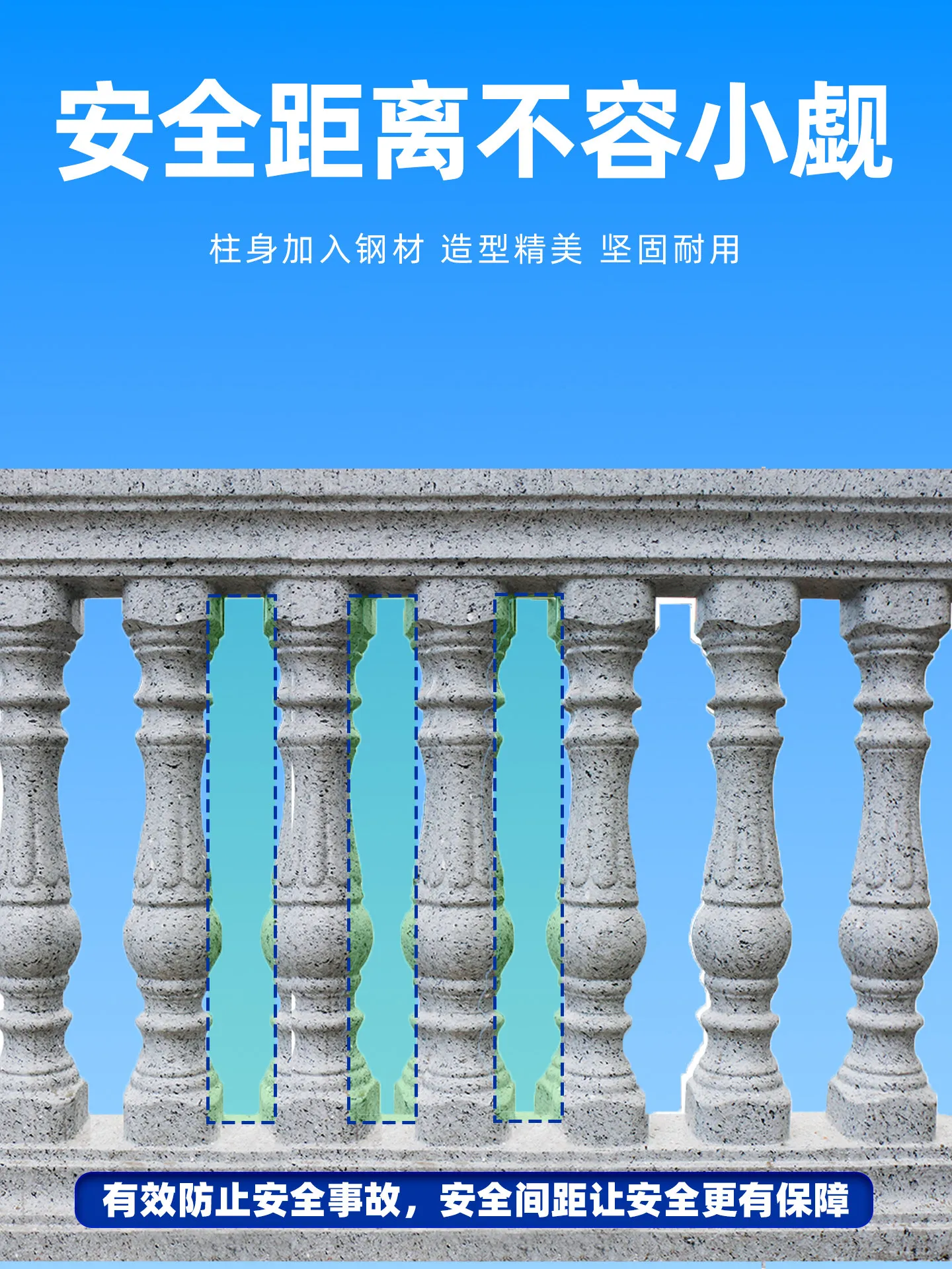 Balcony Roman column guardrail model Cement vase column Villa fence column Building formwork Plastic