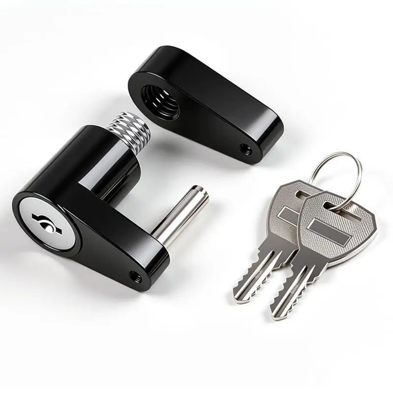1 Set Hochleistungs-Anti-Pick-Kupplungsschloss mit 2 Schlüsseln, 1/4" Zinklegierung Anhängerkupplungsschloss für Wohnmobile, LKWs, Boote und Anhänger zur Sicherheit. – Detail 6