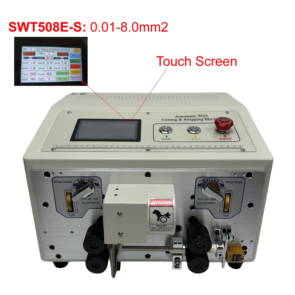 SWT508C SWT508SD SWT508E Automatic Adjustable Wire Stripping Peeling Cutting Machine Touch Screen Cable Cutter Stripper SWT508ES