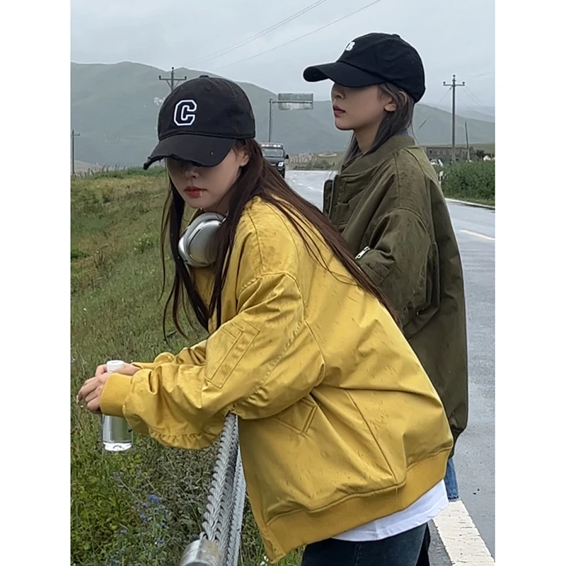 

Winter Thiened Padded Baseball 2025 Women's Flight Couple's Cozy Coat Street Loose Fit E12501