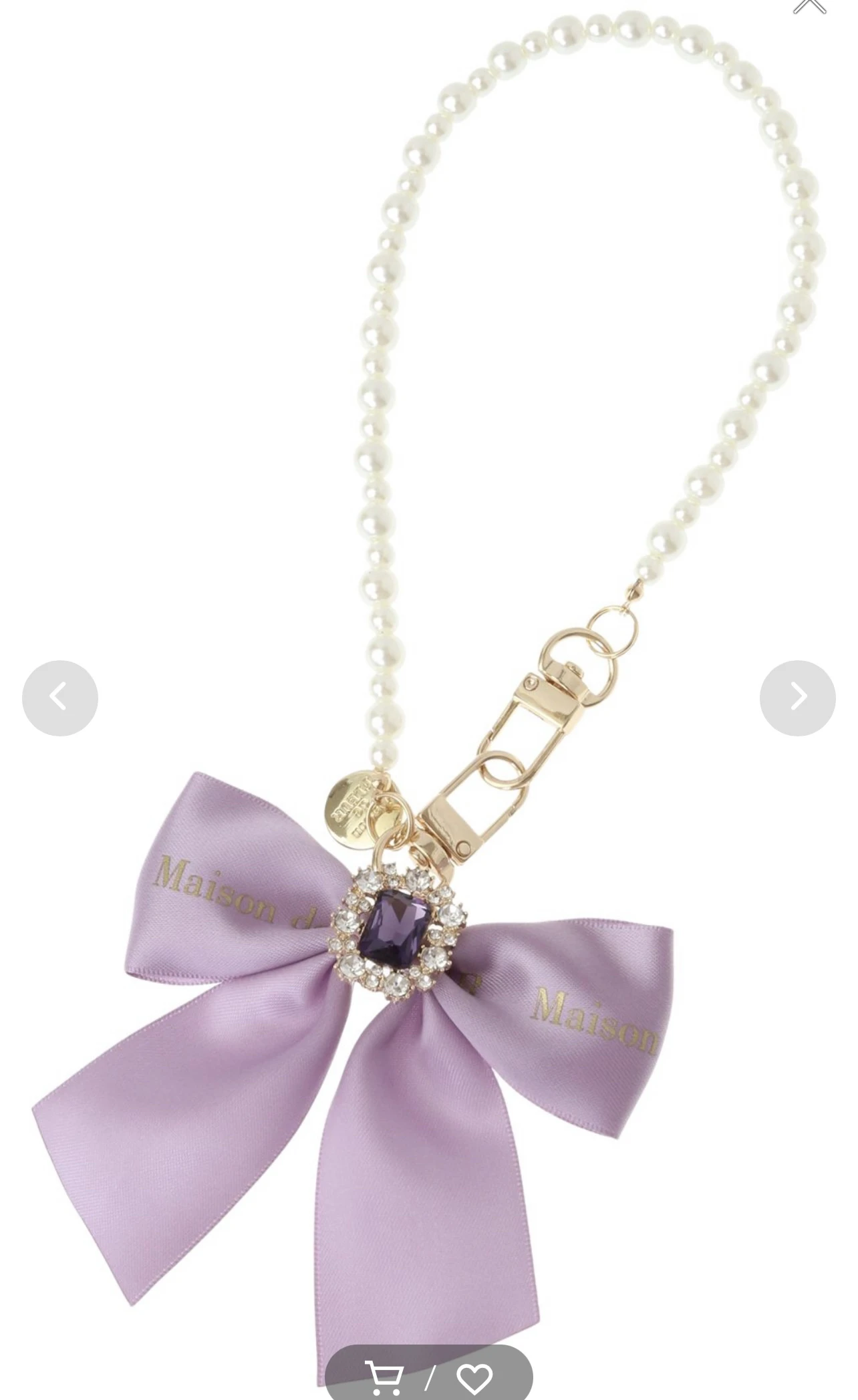Japanese 11th Anniversary Pearl Bow Mobile Phone Chain Bag Accessories Cute Rhinestone Satin Bow Bag Pendant Keychains