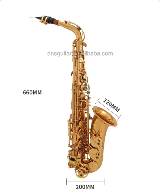 Bb Tone Tenor Saxophone Gold Lacquer Brass Body Bakelite Head Eb Key Woodwind For Band Stage Performance Daily Practice