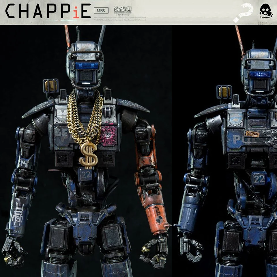 Original Threezero 3A CHAPPiE 1/6 Action Figure 30.5cm LED Emitting Light