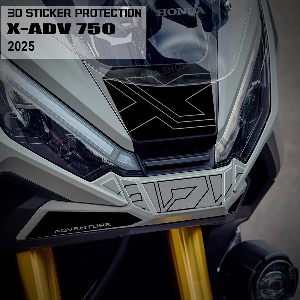 

X ADV750 2025 Accessories Front Protective Stickers Kit 3D Gel Epoxy Resin Stickers For X-ADV 750 XADV 750