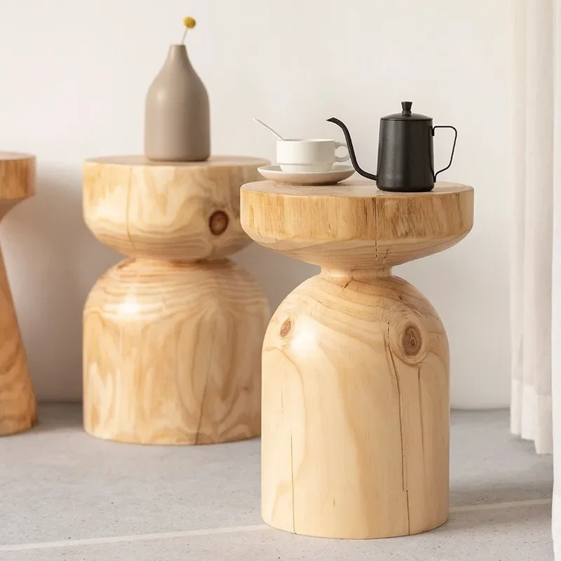 

Nordic log stool solid wood pier B & B hotel ornament seat stool household coffee table stump creative round stool simple