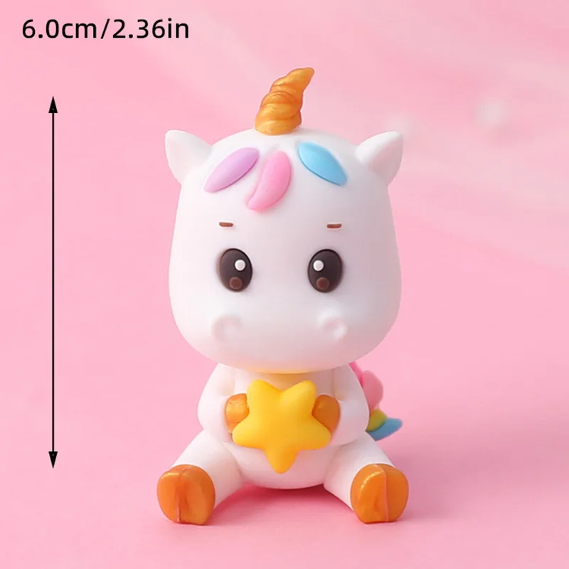 Unicorn Cake Topper Girl\'s Birthday Party Decorations Colorful Rainbow Kids One Year Party Supplies Baby Shower Decor Gir 16th