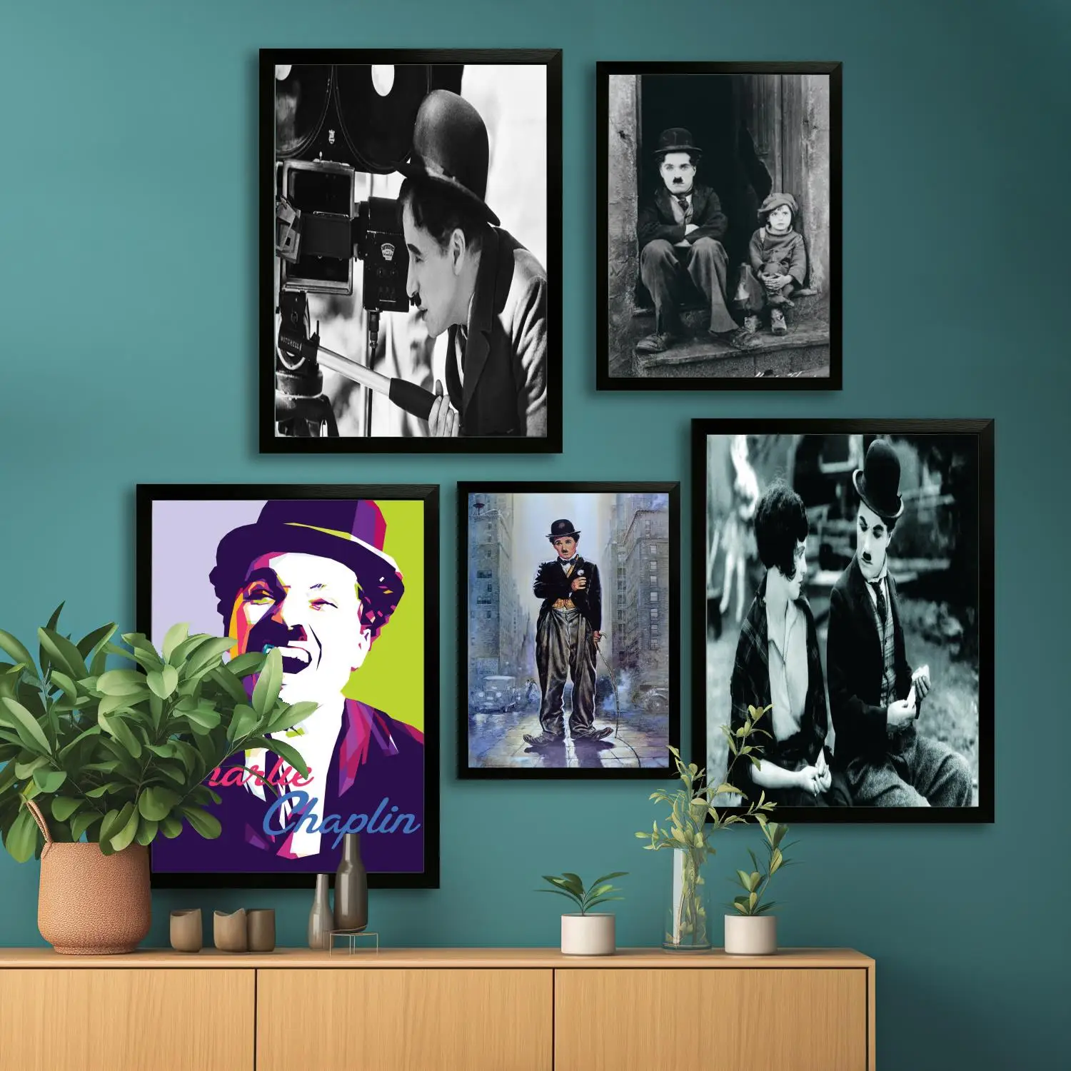 Charles Chaplin Canvas Art Poster and Wall Art, Picture Print, Modern Family Bedroom Decor, Posters,Decorative painting