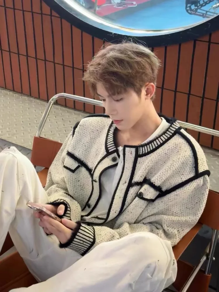 

Вязаный кардиган унисекс: осенне-зимний повседневный легкий свитер-пальто класса люкс, теплый и дышащий