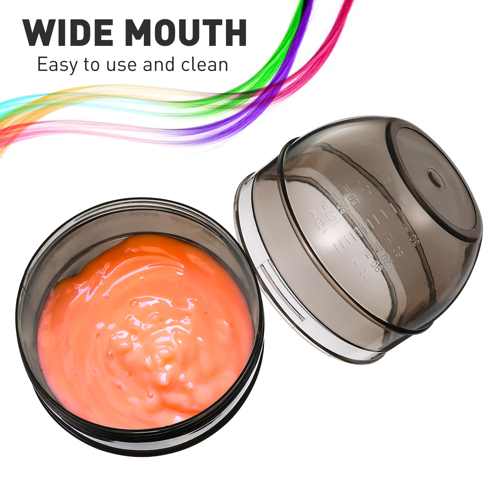 

Dyeing Cream Double-scale Cup Palette Bowl Hair Color Measuring Tool Mixer Shaker Pp Bowls Egg Mixing