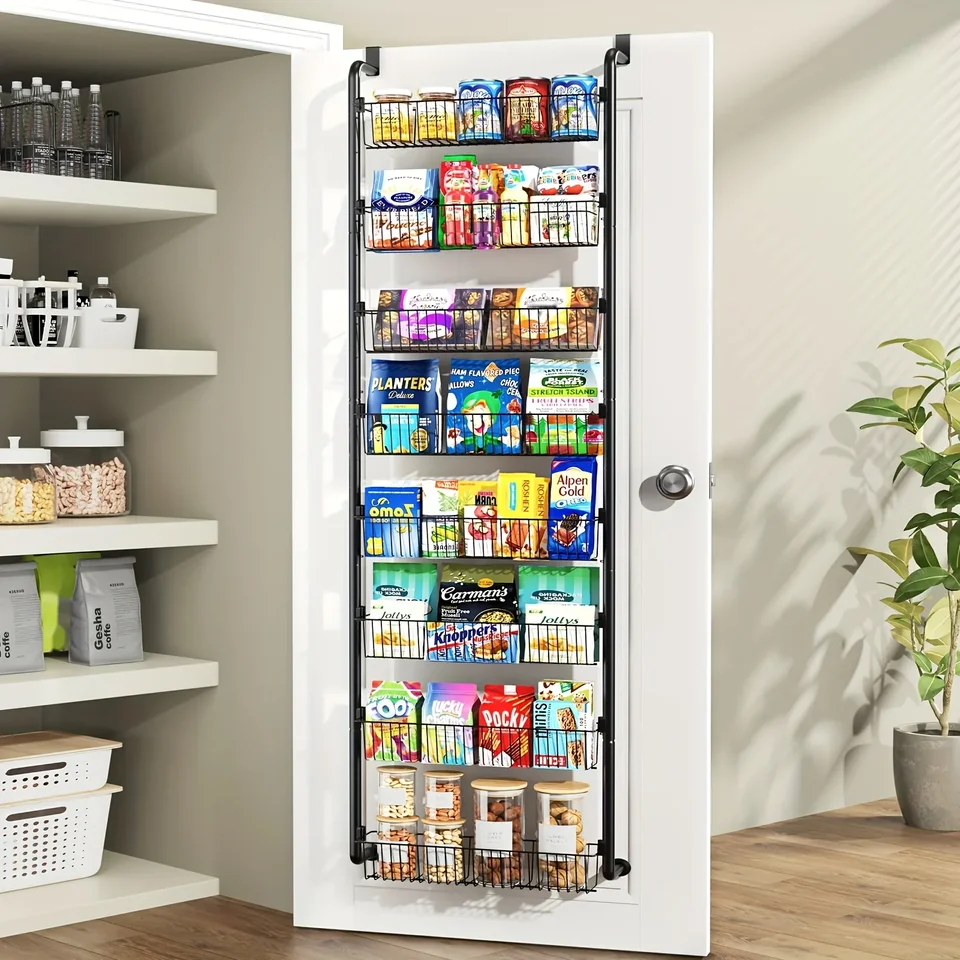 Heavy Duty Over The Door Food Pantry Organizer