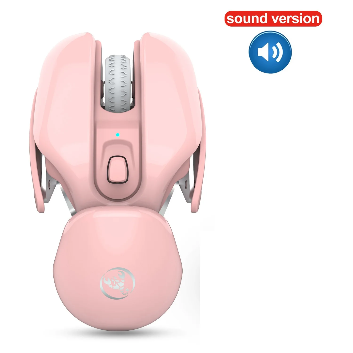 

ZLRLMHY 2.4G Wireless Rechargeable 4D Pink Mouse with Aluminum Alloy Shell, 1600dpi Adjustable for Office and Gaming