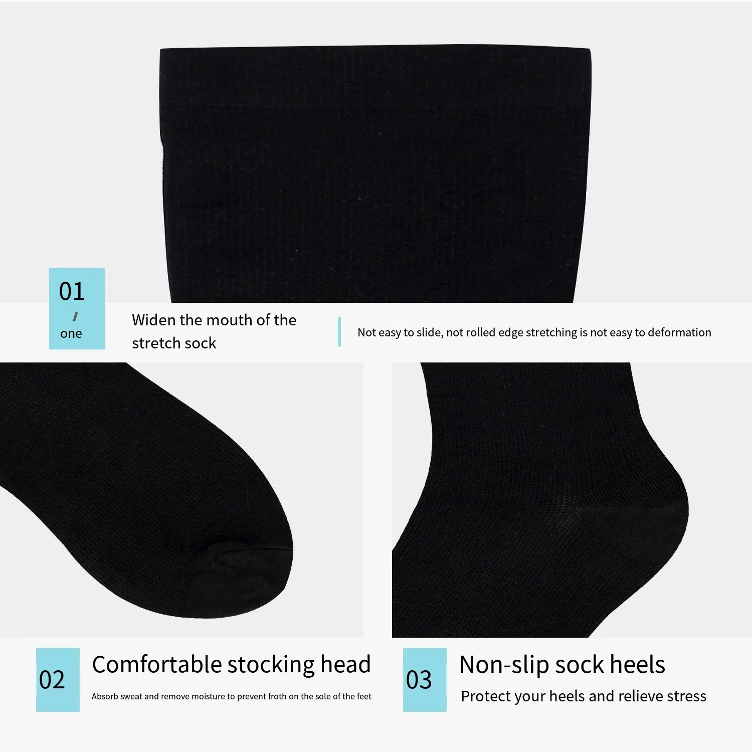 3 paisXXXL Plus Size Wide Calf Soothing Comfy Compression Socks Gradient Support Prevents Swelling Pain Edema Large Cuffs Unisex