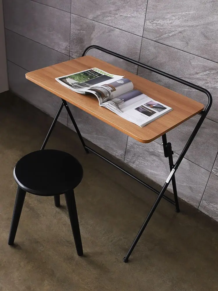Folding computer desk home study office writing simple bedroom bedside table foldable office table
