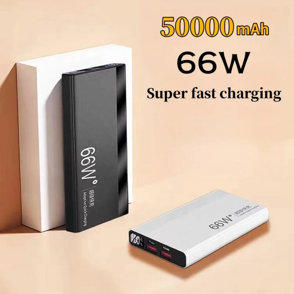 50000mAh ultra-large capacity 66W Power Bank Super Fast Charging PD 20W Ultra-thin Portable Power bank