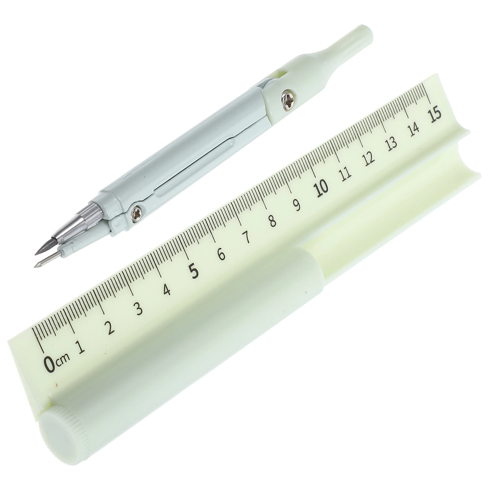Multifunctional Compass Pen Ruler Set Plastic Metal School Supplies Drawing Circles High Precision Compact Design For
