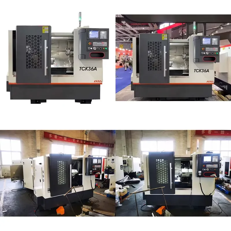 Torno de torneado, fresado y taladrado TCK36A, torno Cnc de bancada inclinada con herramientas motorizadas