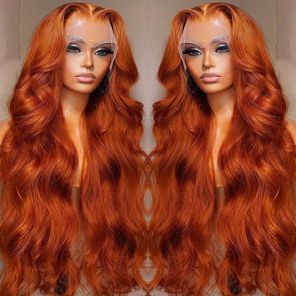 

Body Wave Orange Ginger Lace Front Wigs Human Hair For Women 13x4 13x6 Hd Glueless Lace Frontal Wig 4x4 Closure Human Hair Wig