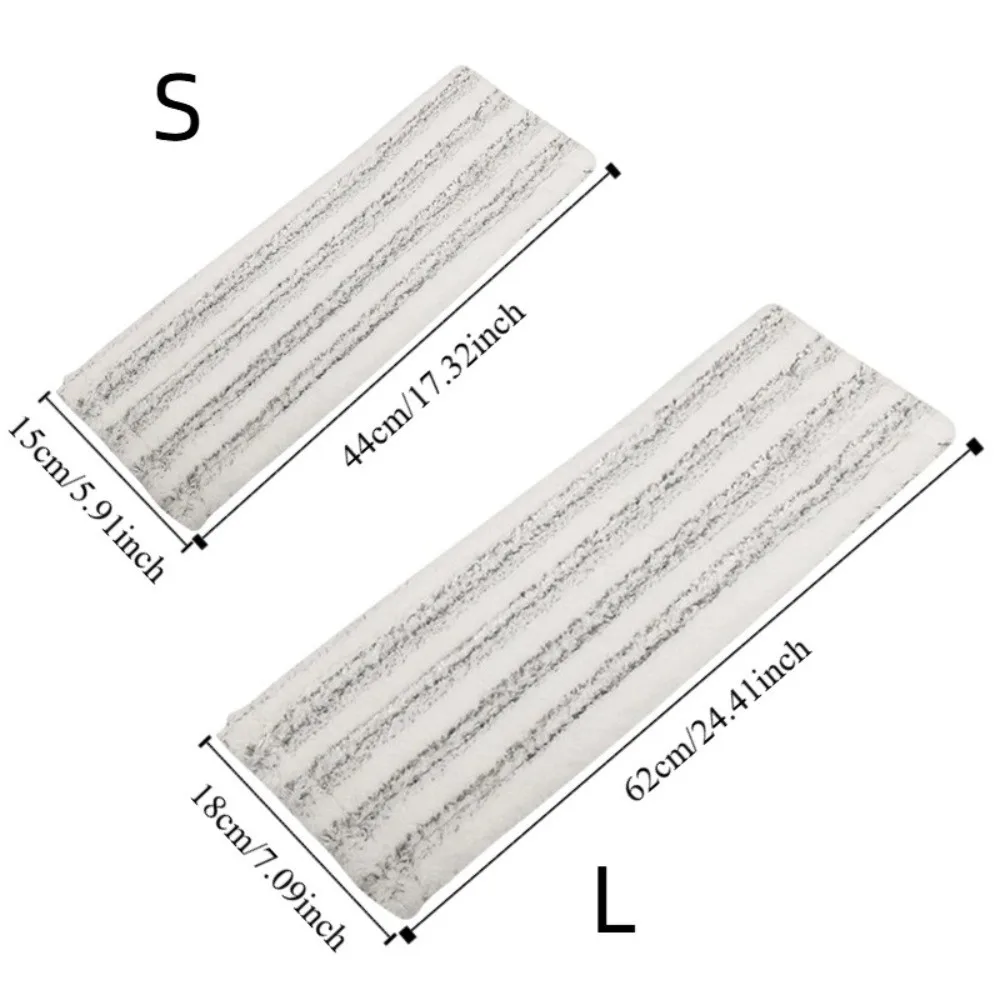 3PCS Machine Washable Flat Mop Replacement Cloth High Absorption Dry and Wet Use Dual-Use Mop Head Thickened Lint-Free