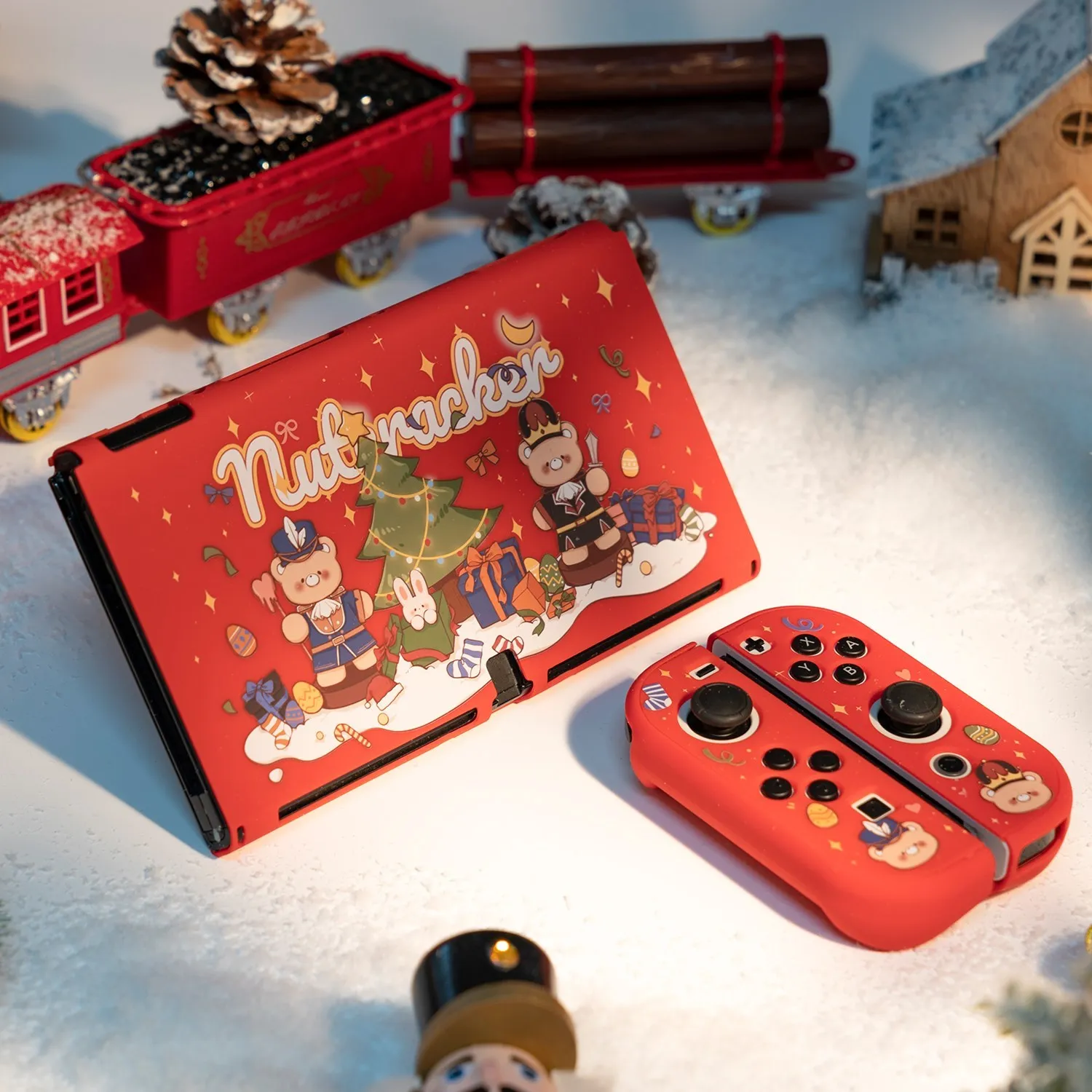 GeekShare New Christmas Theme Case Hard Protective Shell For Nintend Switch OLED NS Game Console Accessories