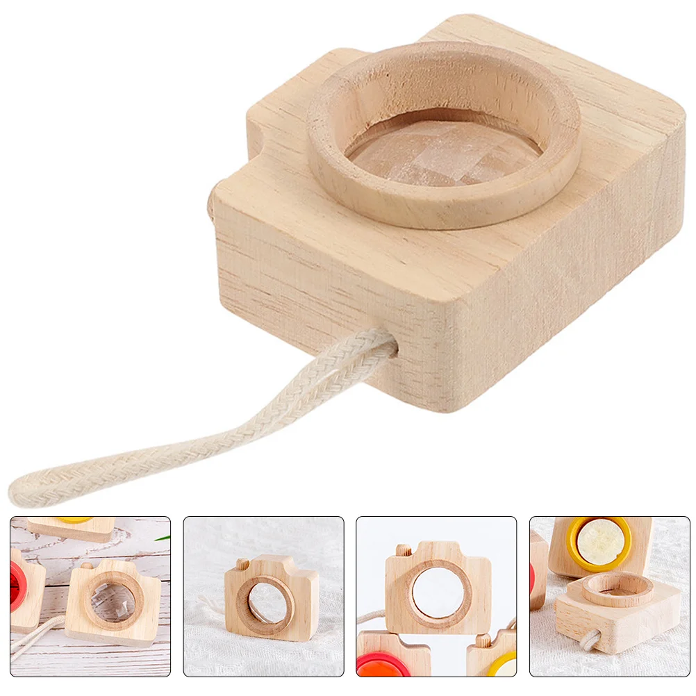Bambini Caleidoscopio Forma della fotocamera Corda a mano Design Giocattolo educativo Riconoscimento del colore Abilità di osservazione Bomboniera
