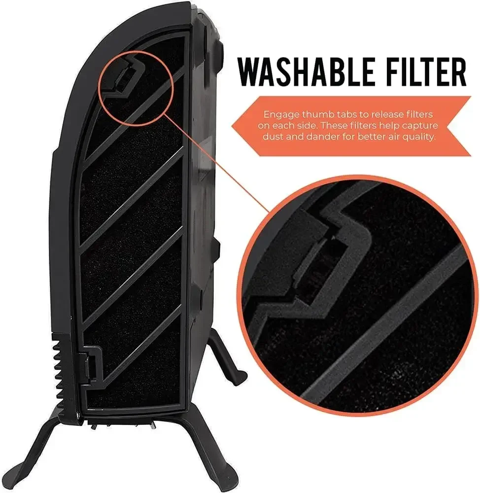 

[XMSJ-Limited Stock, Buy Now!]Heat Storm Phoenix HS-1500-PHX, Infrared Space Heater with Attachable Feet, Remote Control, Gray F