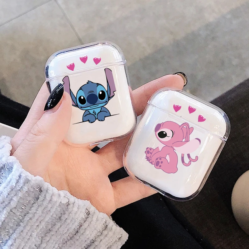 Transparent Cases For AirPods 1 2 Soft TPU Earphone Bag Protective Cover For Apple Airpods 1 2 Shell Cartton Stitch Couple Capa