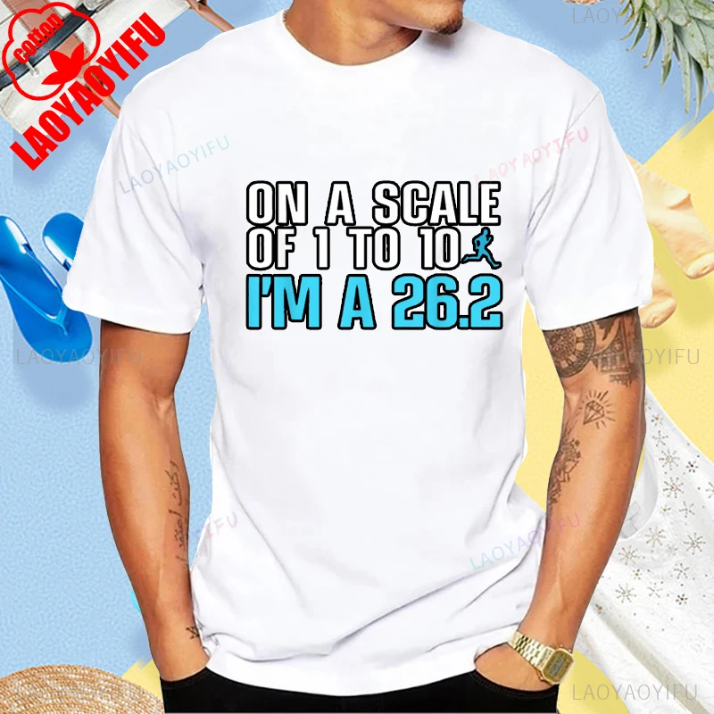 

Забавный марафонский арт для мужчин и женщин, финишер для марафона 26,2, футболка для бега, хлопковая футболка с коротким рукавом, летний стиль, хипстерские повседневные футболки в стиле хип-хоп