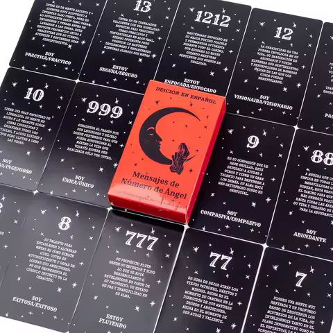Mensajes de Número de Ángel Tarot Deck 54Pcs Divination Fate Tarot Oracle Cards Party Entertainment Board Game Cards