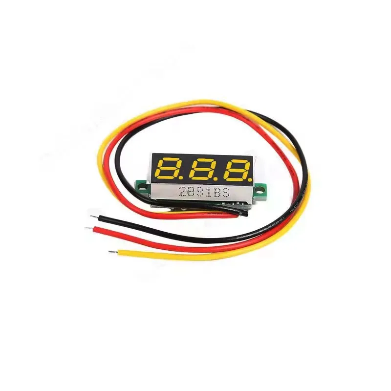 ミニLEDデジタル電圧計,逆保護,電圧テスター,パネルメーター,0.28, 3線式,DC 0-100v