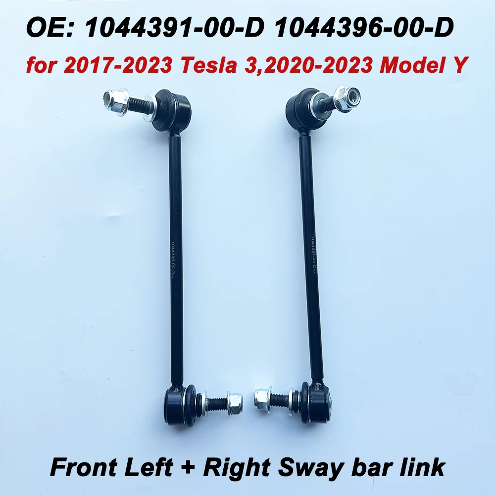 Set of 2pcs For Model 3 Model Y 1044391-00-D 1044396-00-D Front LH and RH Stabilizer Sway Bar Links Set 104439100D 104439600D