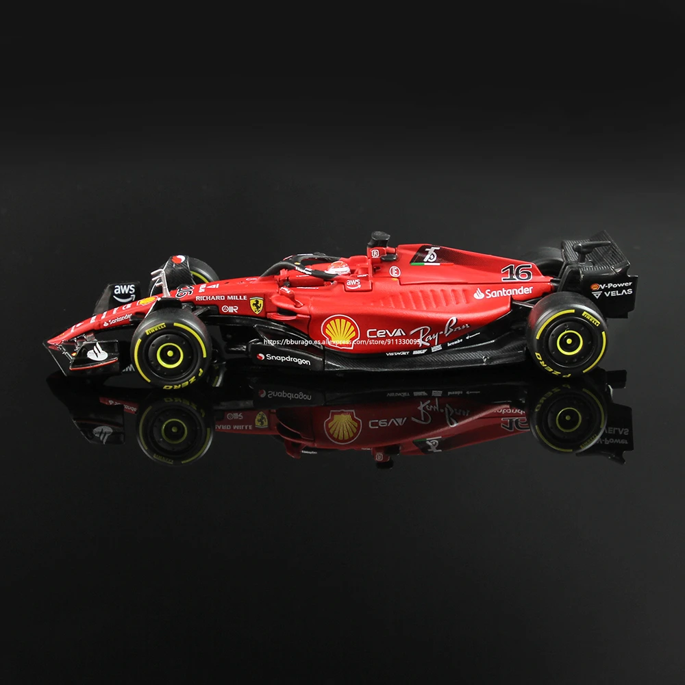 Bburago 1:43 Latest F1 2022 Scuderia Ferrari F1-75 16# Leclerc 55#Sainz Alloy Car Die Cast Car Model Toy Collection Gift