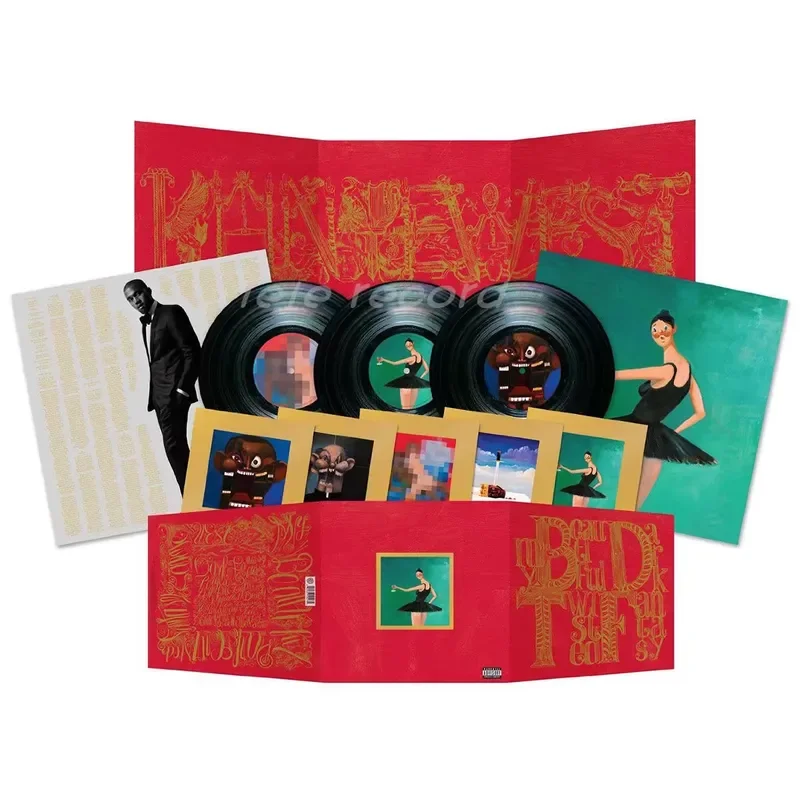 

Kanye West My Beautiful Dark Twisted Fantasy 3LP Vinyl Record for Music Lovers